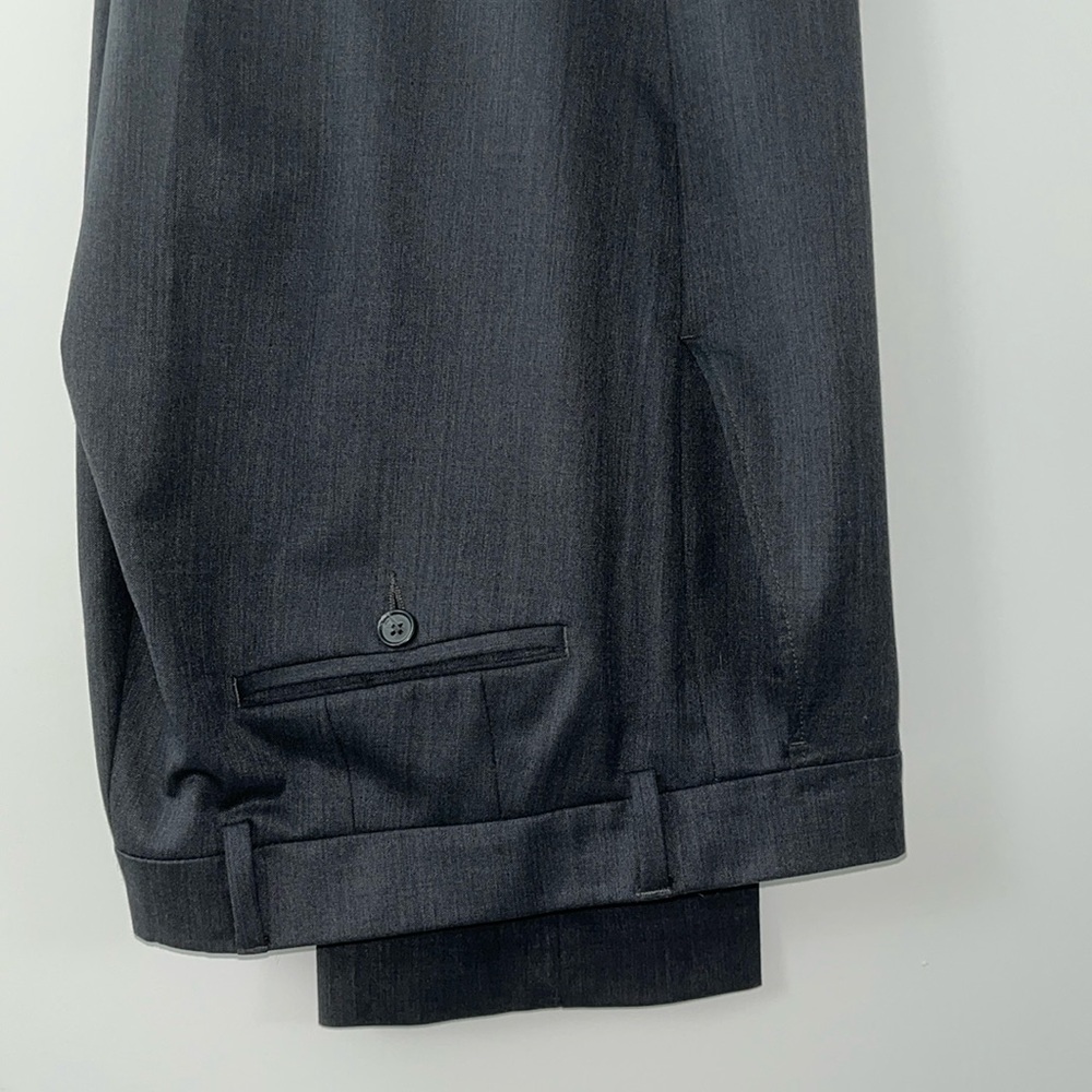 Black Brown Men’s Dress Pants Size 35”W, 32” Inseam. Charcoal in Colour EUC